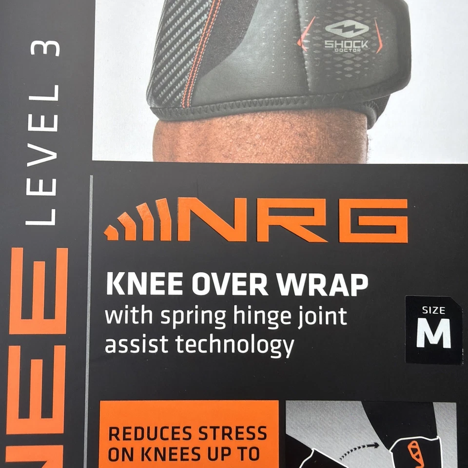 Shock Doctor Level 3,Knee over wrap Brace with Hinges joint size medium 14-16 - Image 2 of 4