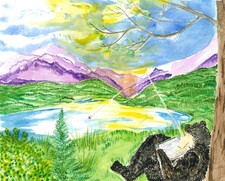 Montana Bears in Glacier National Park • Watercolor Original 🎨 by Jacqueline MB