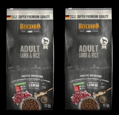2 x Belcando Adult LAMB & Rice 12,5 kg Trockenfutter Hundefutter M-XL Lamm Reis