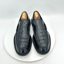 Gucci Men Size EU 39.5 E US 6 Black Leather Moc Toe Penny Loafer Dress Shoes