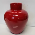 Vintage Haeger Vase Ceramic Art Pottery  Bulbous Urn Style Bud Vase 5" Red