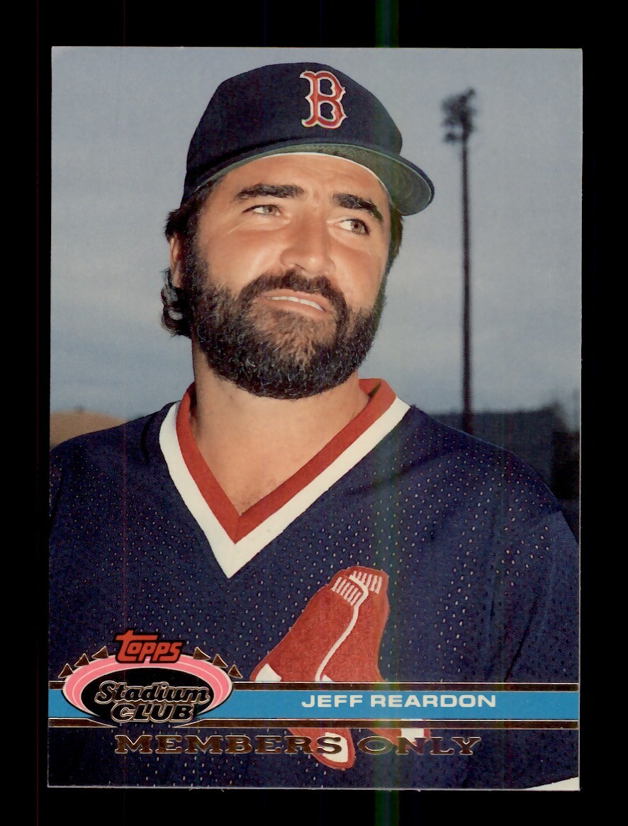 1991 STADIUM CLUB MEMBERS ONLY #NNO JEFF REARDON BOSTON RED SOX