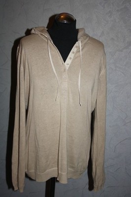 Kapuzenpullover für Damen in Gr. XL von Brax, hellbraun