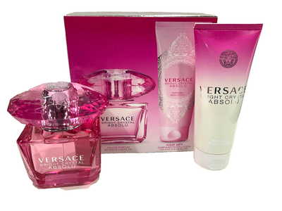 Versace Bright Crystal Absolu 2 Pcs Set 3.0 Oz Edt + 3.4 oz body