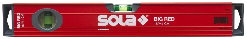 SOLA 16 Inch Box Beam Level with Focus Vials Shock Absorbing End Caps - Image 2 of 4