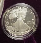 1986 S American Silver Eagle Choice Proof Bullion $1 Coin OGP COA