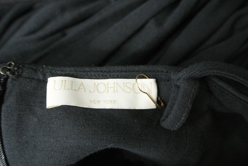 NUOVO ULLA JOHNSON Freya abito midi in jersey di cotone ritagliato nero taglia 10 #D7594 - Foto 11 di 13