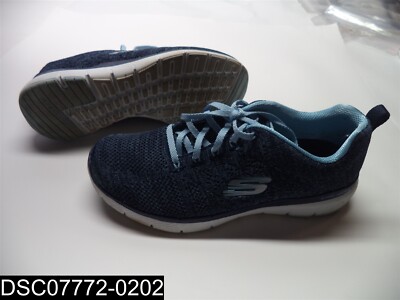 Size 8 Women's Skecher Blue Flex Appeal 3.0 high Tides Sneakers 13077/NVBL