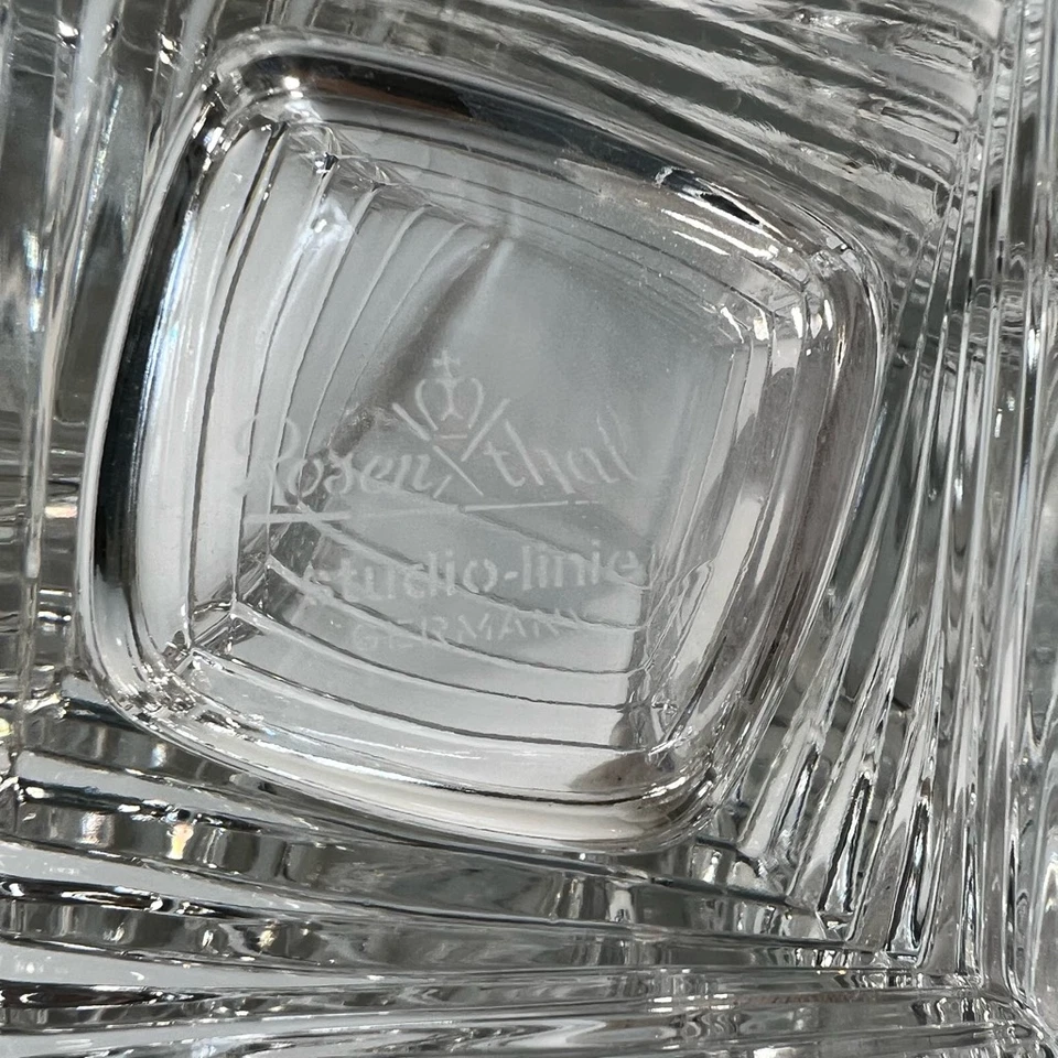 Rosenthal Studio Linie Crystal Vase Turnus Abstract Art Asymmetrical MCM Chunky - Image 2 of 4