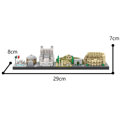 MOC Building Blocks Rome Skyline Architecture Model 373 PCS Building Toys Gifts