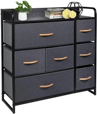 Cerbior 7 Drawers Dresser Storage Chest of Organizer Shelf Bedroom Furniture