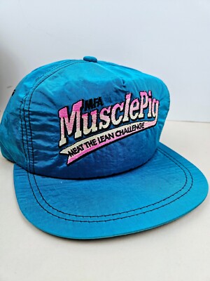Vintage USA MADE K PRODUCTS MFA Muscle Pig Farm AG Trucker Hat Snapback Cap