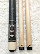 Jerry Olivier LTD Pool Cue w/ 2 Shafts, Ebony Points w/ Mother Of Peal & Purple