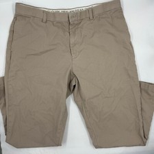 Chaps Men's True American Chino Pants Size 38/30 Khaki 100% Cotton Straight Leg