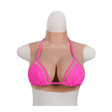 Realistic Silicone Silk Floss Filled Fake Breast Plate Form Boobs Crossdresser