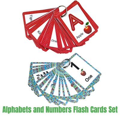 Zahlen Alphabete Lernkarten Set Vorschule Lernen Homeschooling 46 Karten Set.