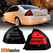 For 2006-2013 Chevy Impala 14-16 Limited LED Tube Black Smoked Tail Lights Pair