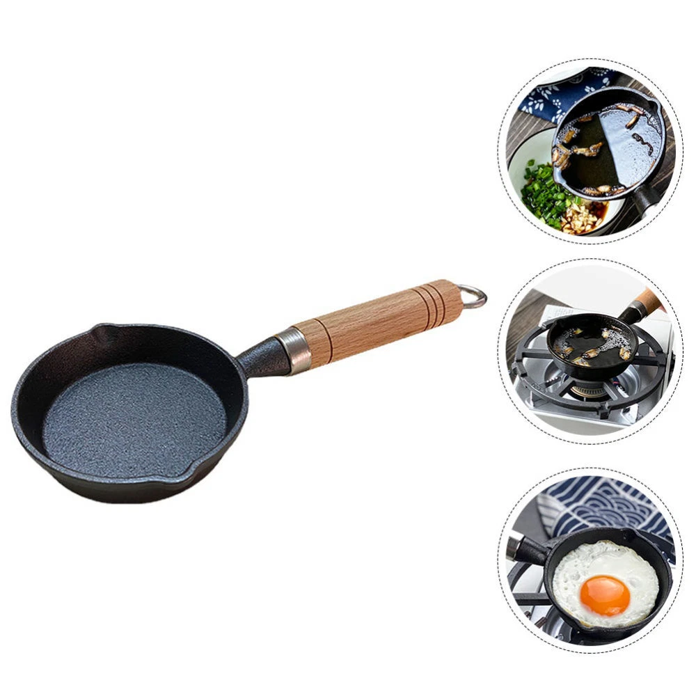 Non Stick Egg Cooker Pan Cast Iron Skillet Small Wok Griddle Oil