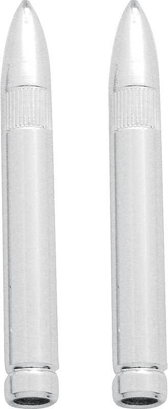 Car Pickup Truck Motor Semi 10-32 Chrome Bullet Shaped Door Lock Knobs Pair