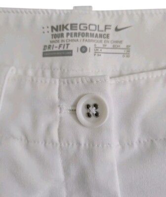Nike Golf ~Woman Size 0~ White/Gray Tour Performance DRI-FIT Skort