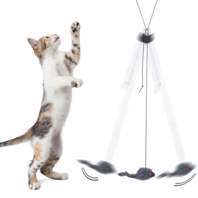 Pet Cat Toy Mouse Hanging Automatic Funny Cat Teaser for Cat Cage Door New