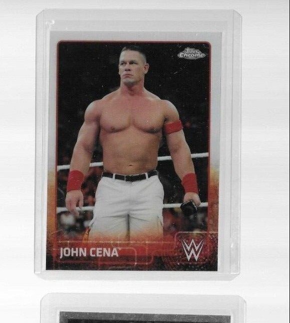 2015 TOPPS CHROME WWE REFRACTOR JOHN CENA SP CARD #38