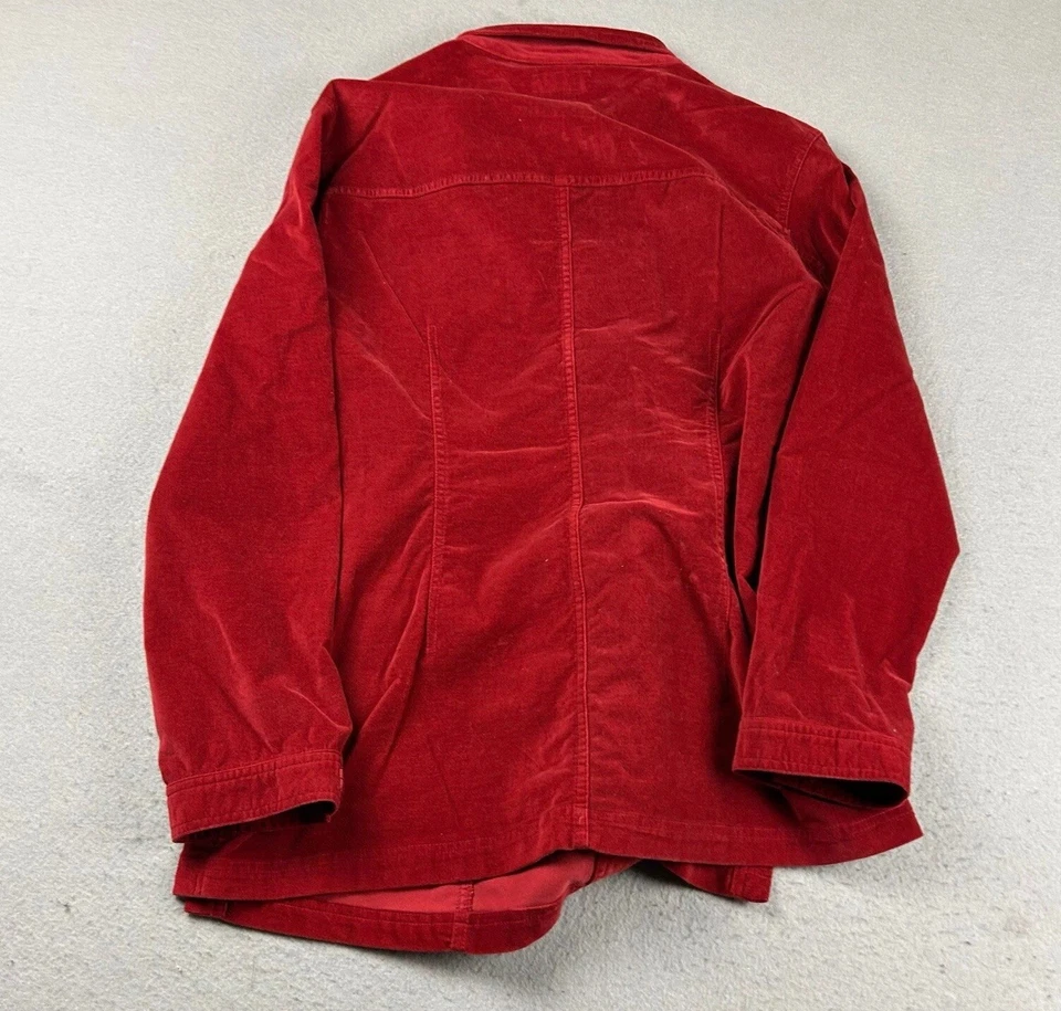 The Territory Ahead 夹克女式 XL 红色天鹅绒切换领 — 第 3/4 张图片