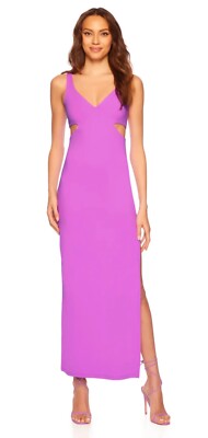 Susana Monaco NWT Cutout Snapdragon High Slit Maxi Dress L 8-12