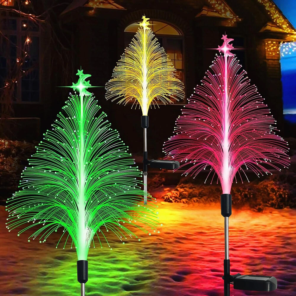 Solar Power Garden Light LED 7 Colors Changing Christmas Tree