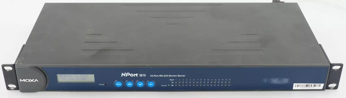 Moxa NPort 5610-16 16 Port RS-232 Serial Device Server 1201056100030