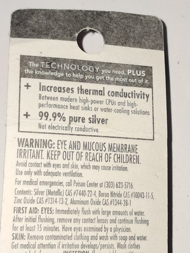 RadioShack Polysynthetic 99.9% Silver High-Density Thermal Compound 12 oz. (s) - 第 6/9 張圖片