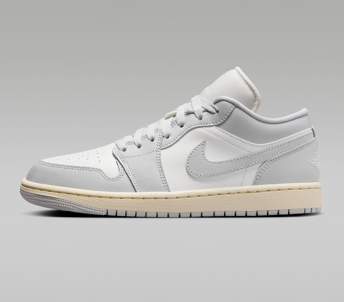 Nike Air Jordan 1 Low 灰色/白 10.5（W27.5cm） Nike Air Jordan 1 Low Vintage Grey GS 7Y Womens Size 8.5