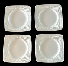 4- Mikasa Salad Plates Italian Countryside DD900 Off White Square Oven-Table
