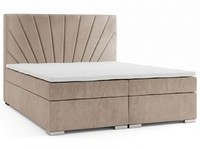Beiges Bett 160 X 200 Doppelbett Mit Polsterung Luxusbetten SchlafzimmermöBel