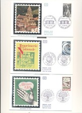 Super lot de 9 enveloppes timbrées 1 er jour d'émission LUXE