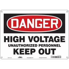Condor 479V09 Safety Sign, 10 In Height, 14 In Width, Aluminum, Horizontal