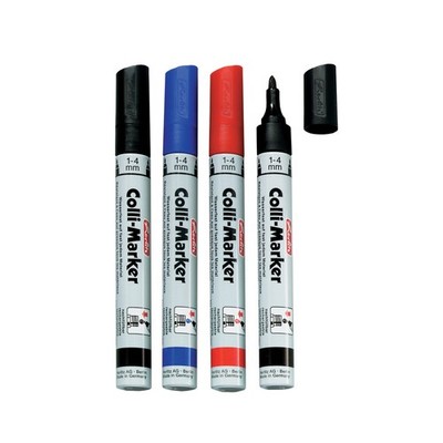 Herlitz 1-4mm Permanent Collimarker - Assorted Colors (5 Pieces)