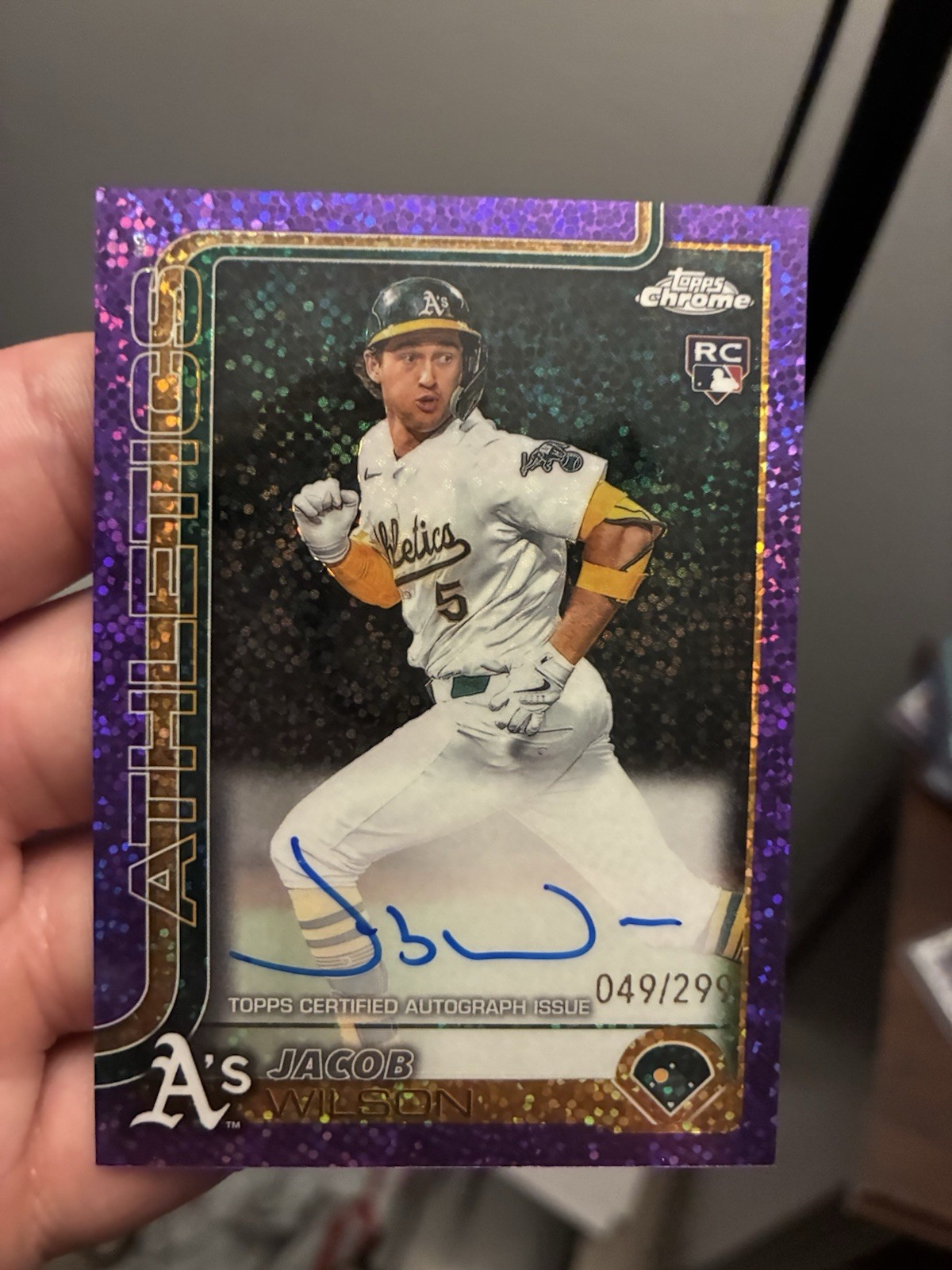 2025 Topps Chrome - Rookie Autographs Jacob Wilson #RA-JWI Purple Refractor /299