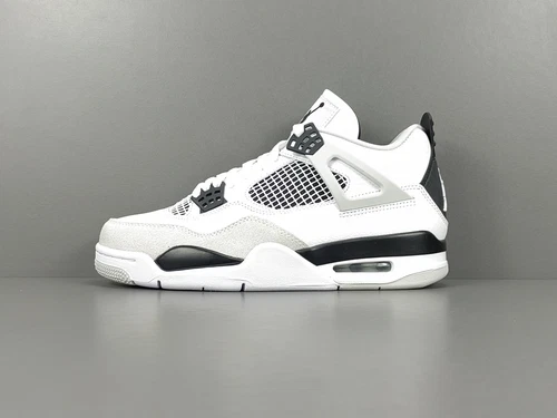 Air Jordan 4 Men's Military Black Vintage White Shoes