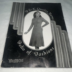 F. & K. Yarn Co. Folio of Fashions Illustrated Yarn Catalog Booklet English
