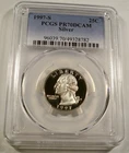 1997-S SILVER PCGS PR70DCAM WASHINGTON QUARTER 25c PR 70 DEEP CAMEO