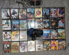 PS2 Sony PlayStation 2 Slim 27 Games Memory Card Blue Controller Mega Man 