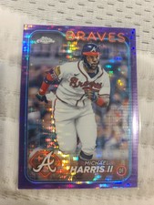2024 Topps Chrome Michael Harris II /275 #52 Purple Sonar Refractor Braves