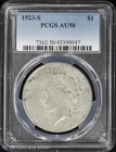 1923-S $1 Peace Silver Dollar PCGS AU 50