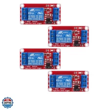 4pcs DC 12V Relay Module 1 Channel Relay Board with Optocoupler Isolation Sup...
