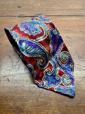 Robert Talbott Seven Fold Italian Un-tipped Paisley Floral Tie Handmade 11/40