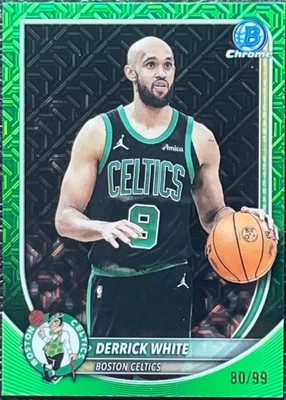 Derrick White 2025-26 Bowman Chrome Green Mojo Refractor #BCV-58 Celtics 80/99