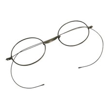 Antique Wire Rimmed Frame Oval Eyeglasses Vintage Silver Color Frames Untested