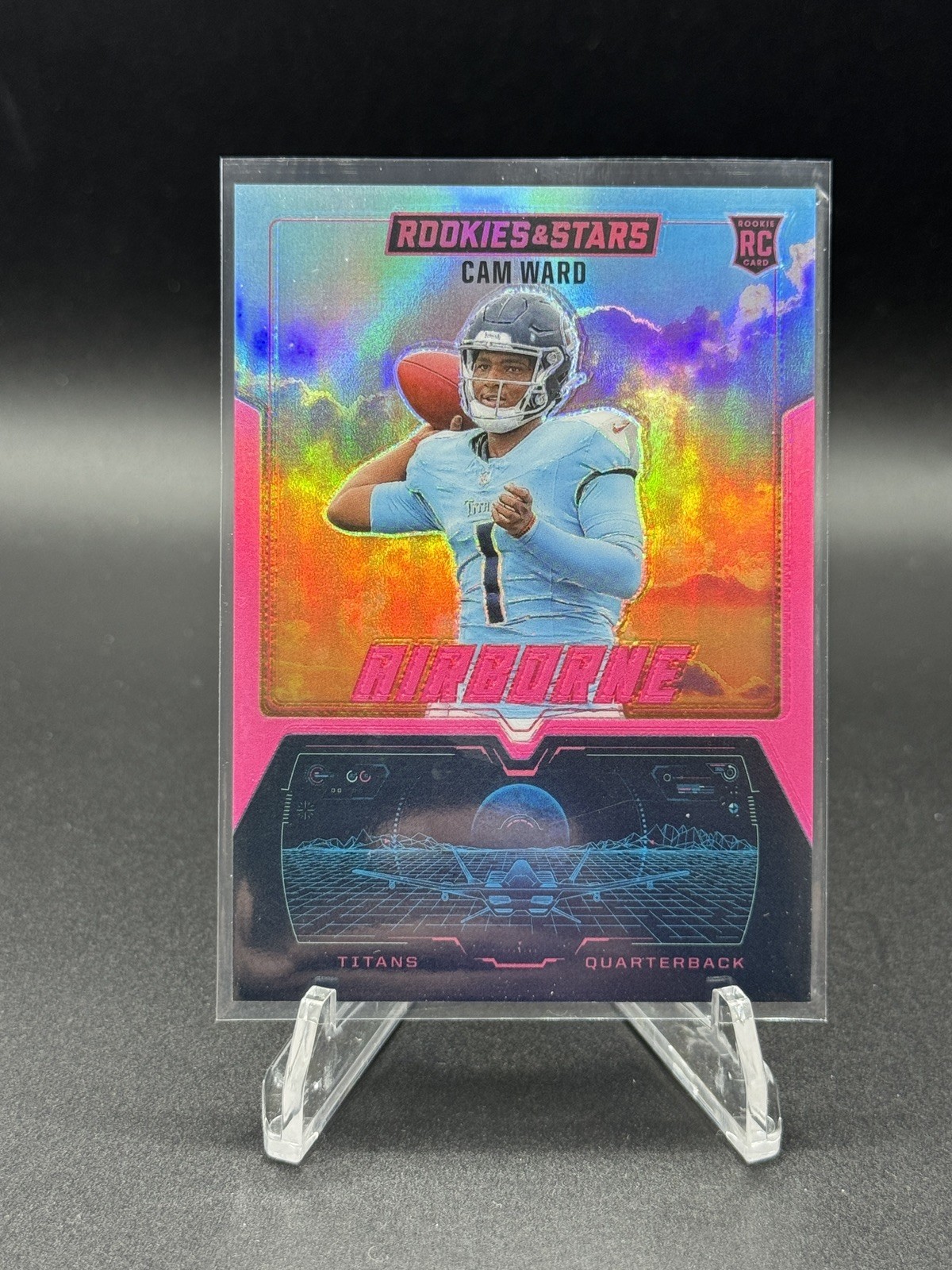 2025 Panini Rookies & Stars - Cam Ward Pink Airborne Rookie /75 #29 (RC)