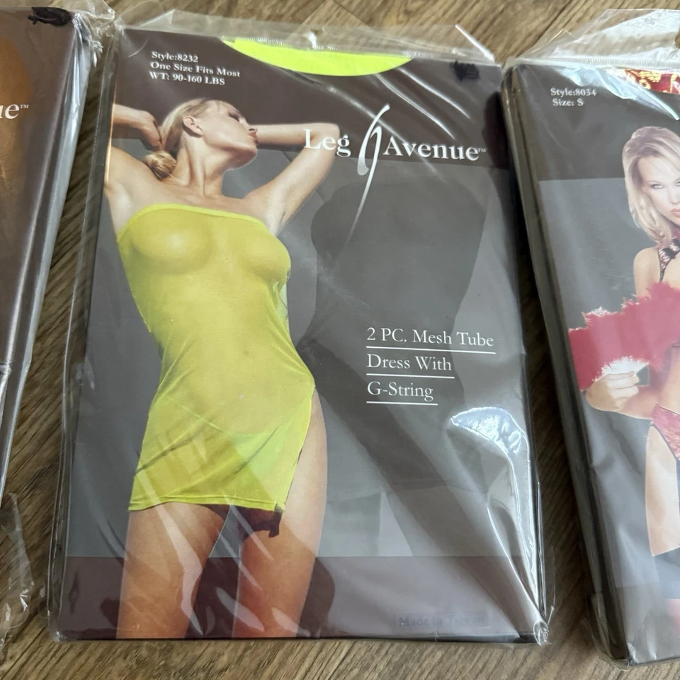 Juegos de malla de encaje Leg Avenue 2-3 piezas nuevos descontinuados vintage sin existencias Foto 3 de 4